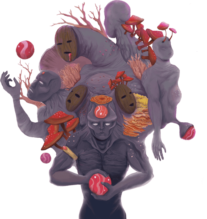 The mysterious alien creature from the cover art of Polymorph